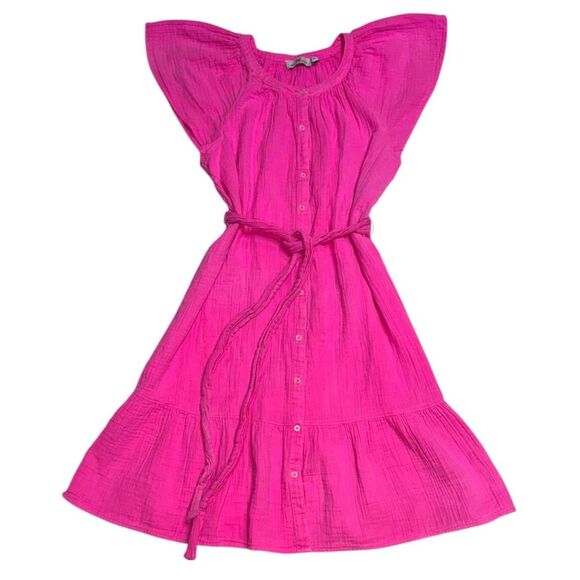 Vineyard Vines Seastitch Double Gauze Flutter Sleeve Dress Small - Picture 2 of 8